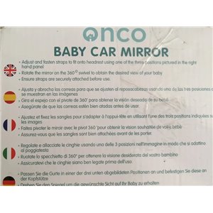 Onco Espejo Coche Bebé Asiento Trasero