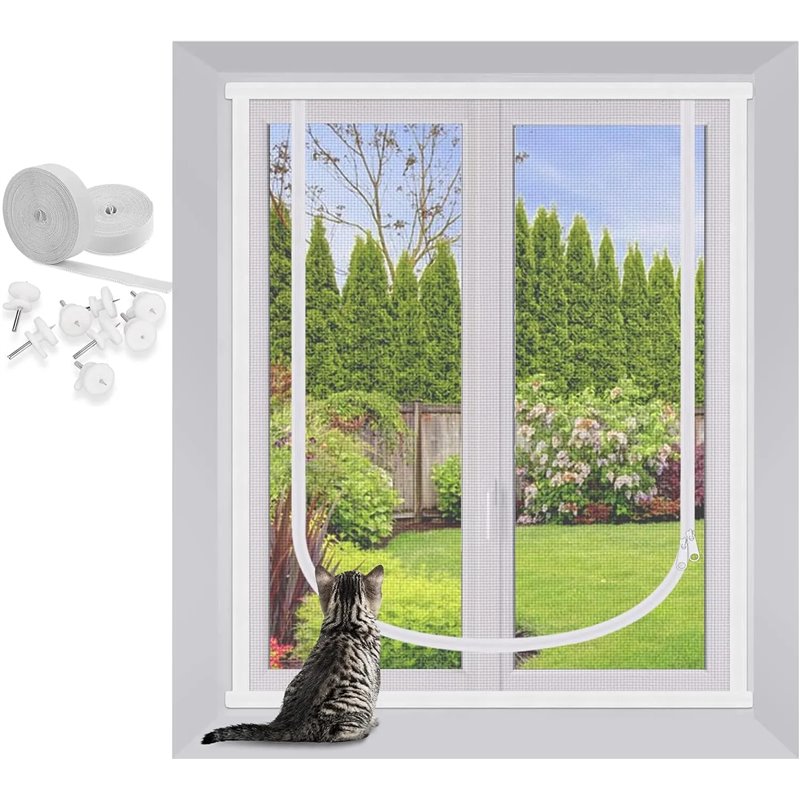 Pantalla para ventana de gato, protección para mascotas de 110 X 150 CM