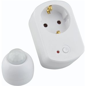 Enchufe inalámbrico para detector de movimiento, color blanco