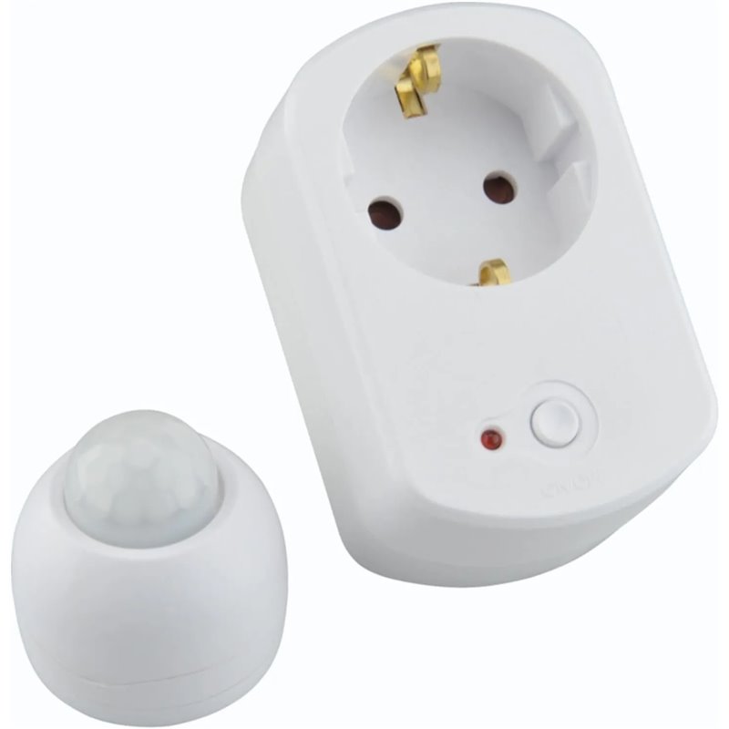 Enchufe inalámbrico para detector de movimiento, color blanco