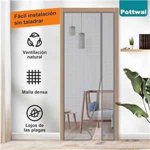 Pottwal Mosquitera Puerta Magnetica 212X123CM