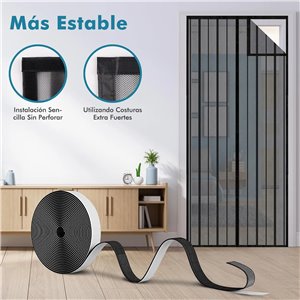 Sekey 80x205 cm Cortina Magnética de Puerta a Prueba de Mosquito para Puertas de Madera