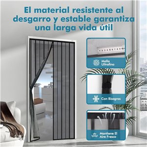Sekey 80x205 cm Cortina Magnética de Puerta a Prueba de Mosquito para Puertas de Madera