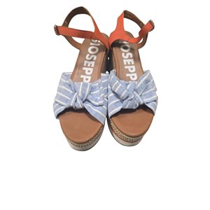 GIOSEPPO Sandalias DE CUÑA Azules con Detalle DE Lazada para Mujer IVORA . TALLA 41