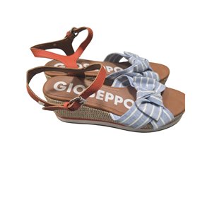 GIOSEPPO Sandalias DE CUÑA Azules con Detalle DE Lazada para Mujer IVORA . TALLA 41