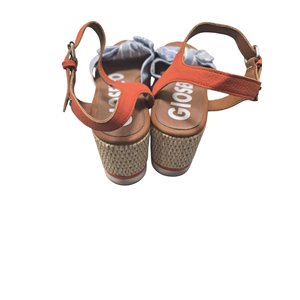 GIOSEPPO Sandalias DE CUÑA Azules con Detalle DE Lazada para Mujer IVORA . TALLA 41