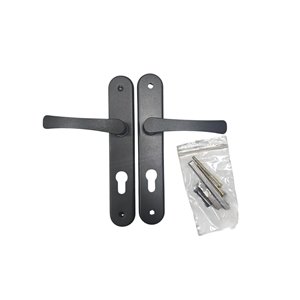 Manilla de puerta para cilindro perfilado .Negra