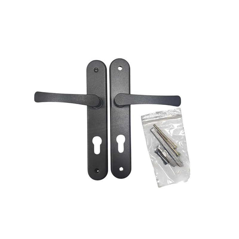 Manilla de puerta para cilindro perfilado .Negra