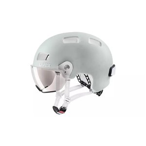 Casco de ciclista Uvex Rush Visor ,  Papyrus-grey matt . 55-58 CM