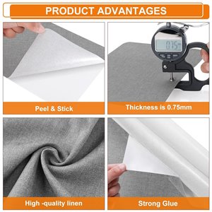 Cahomo Parche de Tela de Lino Autoadhesivo. 10*160 cm