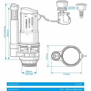 Ibergrif, M20522 Mecanismo de Descarga de Cisterna