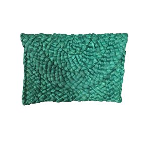 Bolso de Mano de Paja para Mujer. Verde .24 X 16 CM