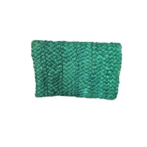 Bolso de Mano de Paja para Mujer. Verde .24 X 16 CM