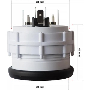 Simoni Racing - Tacómetro TM/B, indicador 0-8000 rpm, fondo negro