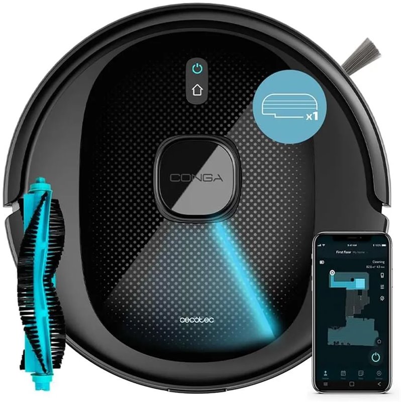 Cecotec Conga 8290 Robot Aspirador con Navegación Láser y App