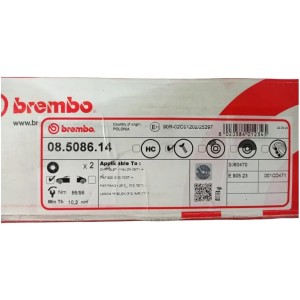 Brembo 08508614 Disco de Freno, Set de 2