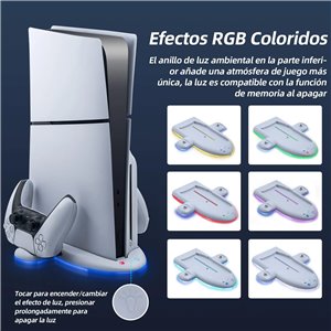 Wigearss PS5 Slim Soporte Vertical Ventiladores de