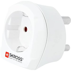Skross 1.500201-E adaptador de enchufe eléctrico Tipo C (Europlug) Blanco