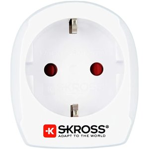 Skross 1.500201-E adaptador de enchufe eléctrico Tipo C (Europlug) Blanco