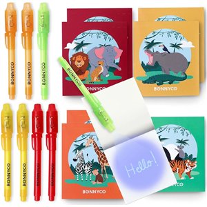 Boligrafo Tinta Invisible y Libreta Animales