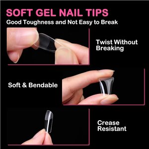 Uñas Postizas Cuadrado, Diboniur 550 Piezas