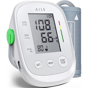 AILE Tensiómetro de Brazo Digital, Medidor Tension Arterial, Monitor De Presión Del Brazalete Tensiómetro 22cm-42cm