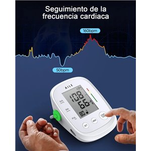 AILE Tensiómetro de Brazo Digital, Medidor Tension Arterial, Monitor De Presión Del Brazalete Tensiómetro 22cm-42cm