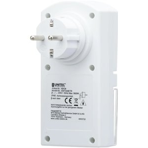 Unitec 48436 Temporizador semanal Mini con Pantalla Digital para Exteriores con protección Infantil, Color Blanco