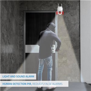 NIVIAN Cámara WiFi Exterior 2.5K Super HD con Batería y Placa Solar