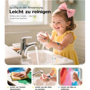 TMOL Pintura para dedos, bote de 10 colores, 60 ml