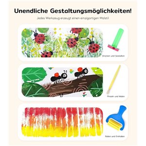 TMOL Pintura para dedos, bote de 10 colores, 60 ml