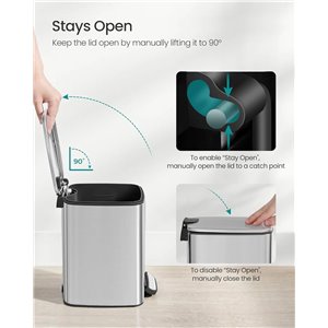 Contenedor de cocina SONGMICS, contenedor de basura de 1.6 galones (6 L)