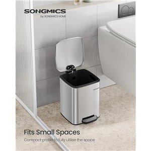 Contenedor de cocina SONGMICS, contenedor de basura de 1.6 galones (6 L)