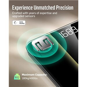 Báscula de baño digital RunStar, báscula de alta precisión, con pantalla LED retroiluminada