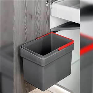 Cubo de basura bajo fregadero, gris antracita, 15 litros