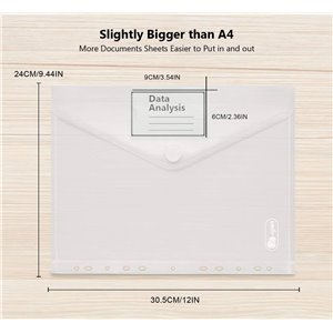 10 Paquetes de Carpetas A4 Plástico