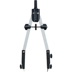 FABER-CASTELL 174035 - Brújula de ajuste rápido con articulación, negro/plata