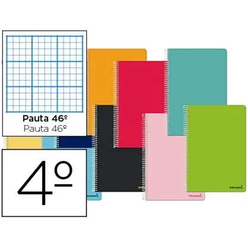 Liderpapel Cuaderno espiral liderpapel Pack 4