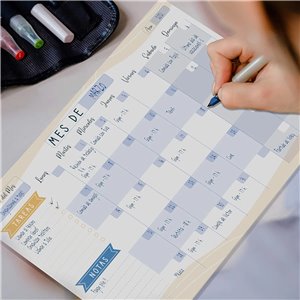 Planificador Mensual, Organizador Mes Vista A4