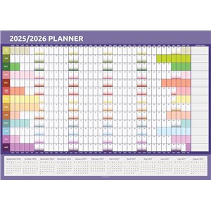 evelay Agenda de pared 2025 2026, tamaño A2 (59 cm x 42 cm)