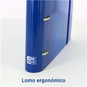 Oxford Archivador 4 anillas con recambio y goma, Tapa Extradura con Recambio