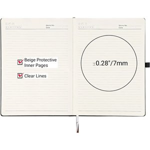 Cuaderno de NotasTamaño A4 21.5x28cm -100gsm Papel Rayadas Libreta - Bloc de Notas Cuero PU Diario