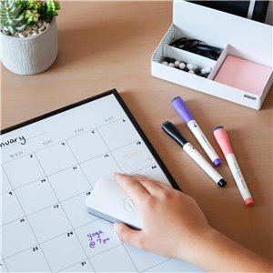 U Brands Borrador magnético de fieltro de borrado en seco, 5 x 12,7 x 2,5 cm