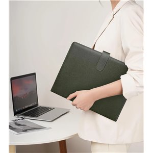 Mymazn Carpeta Portadocumentos A4 Carpeta con Pinza,Portafolios A4 de Piel