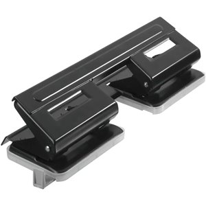 Herlitz - Perforadora de papel (4 perforaciones, con guía ajustable)