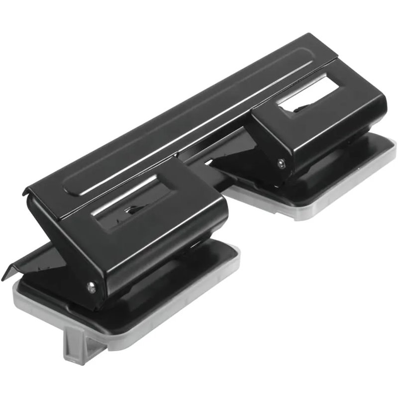 Herlitz - Perforadora de papel (4 perforaciones, con guía ajustable)