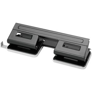 Herlitz - Perforadora de papel (4 perforaciones, con guía ajustable)