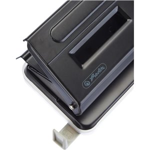 Herlitz - Perforadora de papel (4 perforaciones, con guía ajustable)