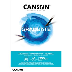 Canson Graduate Acuarela Bloc Encolado A4 20H Fino 250g