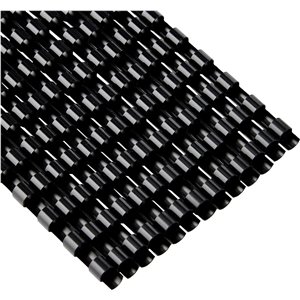 Fellowes 25 Canutillos de plástico para encuadernar, Negro, 6 mm